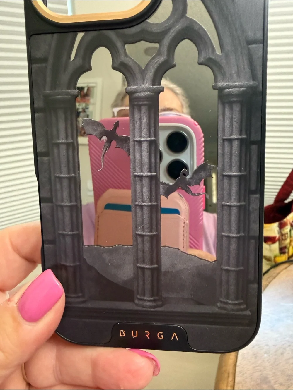 Burga NEW Gothic HOUSE OF DRAGONS/GAME OF THRONS INSPIRED mirrored Case Black